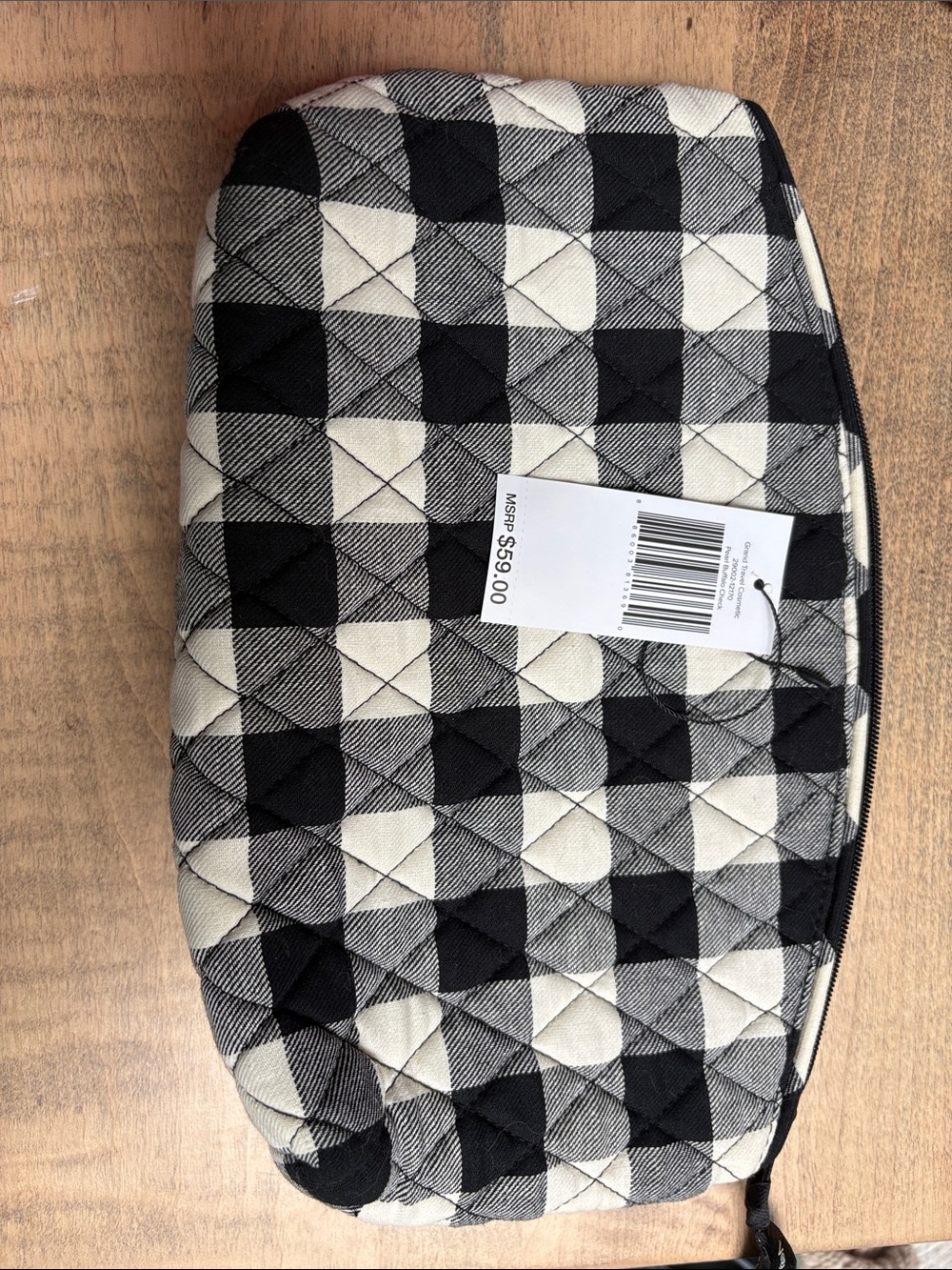 Vera Bradley Black and White Quilted Cosmetic Bag